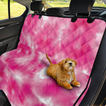 Pink Shibori Tie Dye Print Pet Car Back Seat Cover