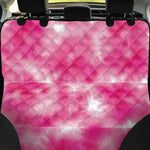 Pink Shibori Tie Dye Print Pet Car Back Seat Cover