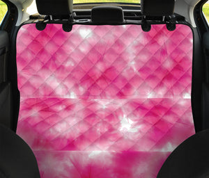 Pink Shibori Tie Dye Print Pet Car Back Seat Cover