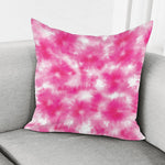 Pink Shibori Tie Dye Print Pillow Cover