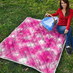 Pink Shibori Tie Dye Print Quilt