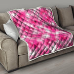 Pink Shibori Tie Dye Print Quilt