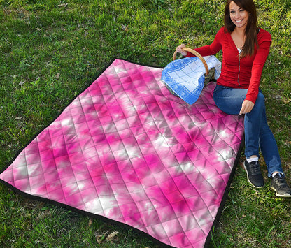 Pink Shibori Tie Dye Print Quilt