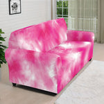 Pink Shibori Tie Dye Print Sofa Cover