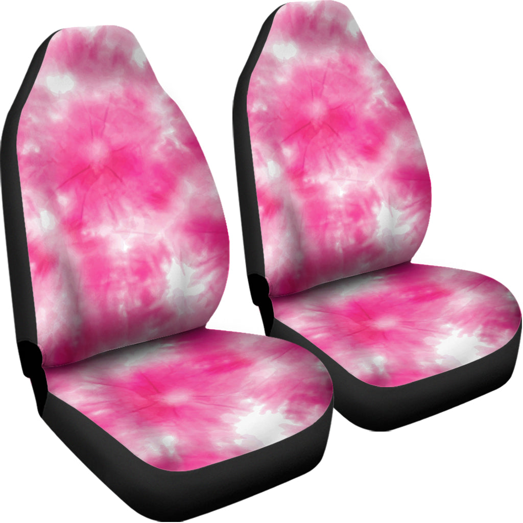 Pink Shibori Tie Dye Print Universal Fit Car Seat Covers