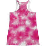 Pink Shibori Tie Dye Print Women's Racerback Tank Top