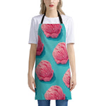 Pink Strawberry Ice Cream Print Apron