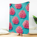 Pink Strawberry Ice Cream Print Blanket