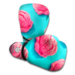 Pink Strawberry Ice Cream Print Boxing Gloves