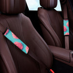 Pink Strawberry Ice Cream Print Car Seat Belt Covers