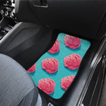 Pink Strawberry Ice Cream Print Front Car Floor Mats