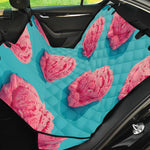 Pink Strawberry Ice Cream Print Pet Car Back Seat Cover