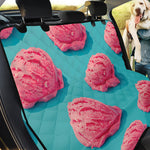 Pink Strawberry Ice Cream Print Pet Car Back Seat Cover
