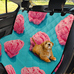 Pink Strawberry Ice Cream Print Pet Car Back Seat Cover