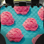 Pink Strawberry Ice Cream Print Pet Car Back Seat Cover