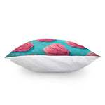 Pink Strawberry Ice Cream Print Pillow Cover