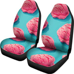 Pink Strawberry Ice Cream Print Universal Fit Car Seat Covers