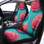 Pink Strawberry Ice Cream Print Universal Fit Car Seat Covers