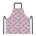 Pink Striped Ice Cream Pattern Print Apron