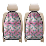Pink Striped Ice Cream Pattern Print Car Seat Organizers