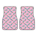 Pink Striped Ice Cream Pattern Print Front Car Floor Mats