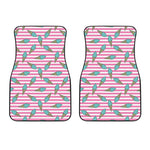 Pink Striped Ice Cream Pattern Print Front Car Floor Mats