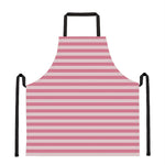 Pink Striped Pattern Print Apron