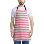 Pink Striped Pattern Print Apron