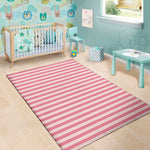 Pink Striped Pattern Print Area Rug