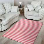 Pink Striped Pattern Print Area Rug