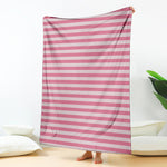 Pink Striped Pattern Print Blanket