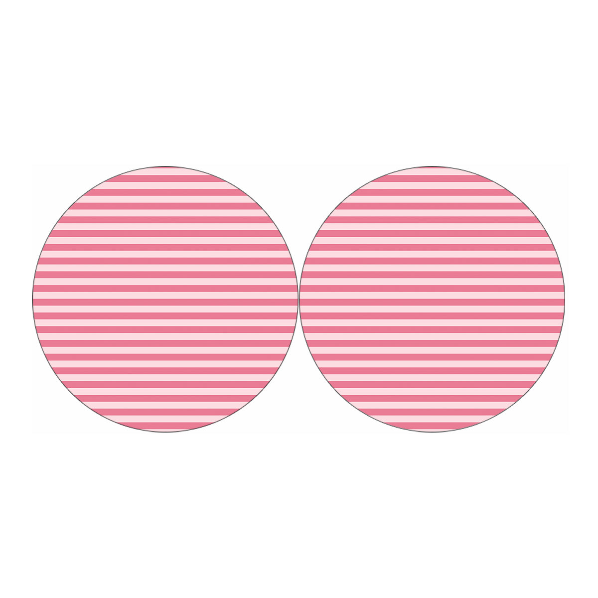 Pink Striped Pattern Print Car Coasters