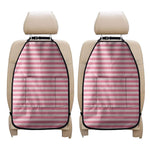 Pink Striped Pattern Print Car Seat Organizers