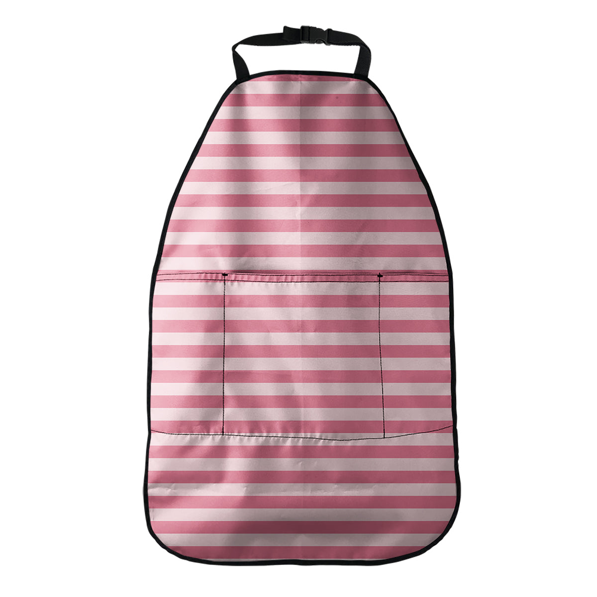 Pink Striped Pattern Print Car Seat Organizers
