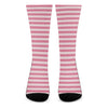 Pink Striped Pattern Print Crew Socks