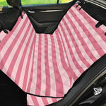 Pink Striped Pattern Print Pet Car Back Seat Cover