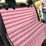 Pink Striped Pattern Print Pet Car Back Seat Cover