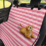 Pink Striped Pattern Print Pet Car Back Seat Cover
