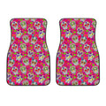 Pink Sugar Skull Pattern Print Front Car Floor Mats