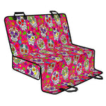 Pink Sugar Skull Pattern Print Pet Car Back Seat Cover