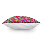 Pink Sugar Skull Pattern Print Pillow Cover