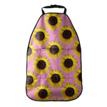 Pink Sunflower Pattern Print Car Seat Organizers