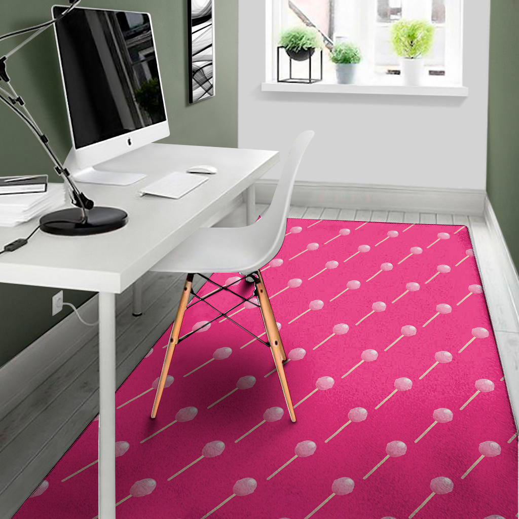 Pink Sweet Lollipop Pattern Print Area Rug