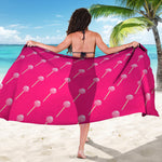 Pink Sweet Lollipop Pattern Print Beach Sarong Wrap