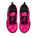 Pink Sweet Lollipop Pattern Print Black Sneakers