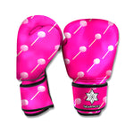 Pink Sweet Lollipop Pattern Print Boxing Gloves