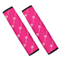 Pink Sweet Lollipop Pattern Print Car Seat Belt Covers