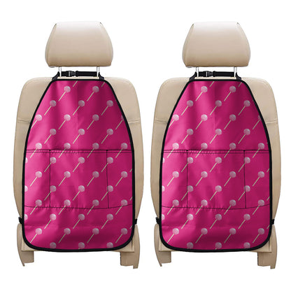Pink Sweet Lollipop Pattern Print Car Seat Organizers