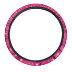 Pink Sweet Lollipop Pattern Print Car Steering Wheel Cover
