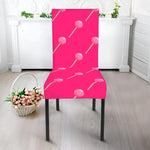 Pink Sweet Lollipop Pattern Print Dining Chair Slipcover